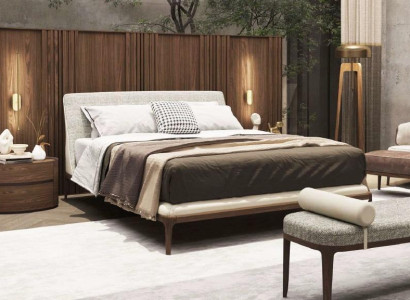 Braune Schlafzimmer Garnitur Betgestell 2x Nachttische Doppelbett 3tlg